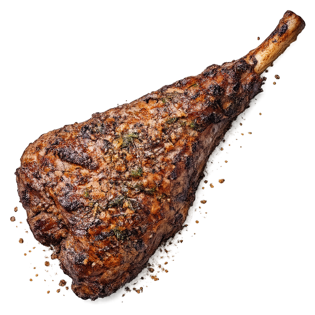 Pierna de cordero asada